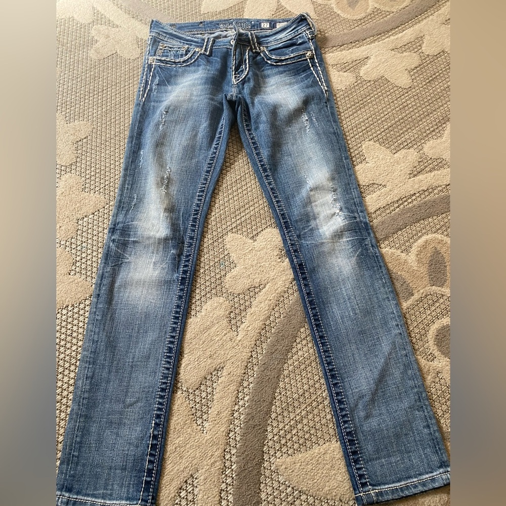 Miss Me Blue Distressed Jeans